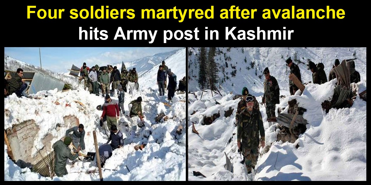 Four soldiers killed in avalanches