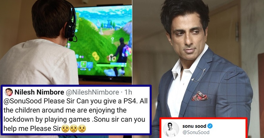 Sonu Sood gave the best reply to a fan who asked him for PS4