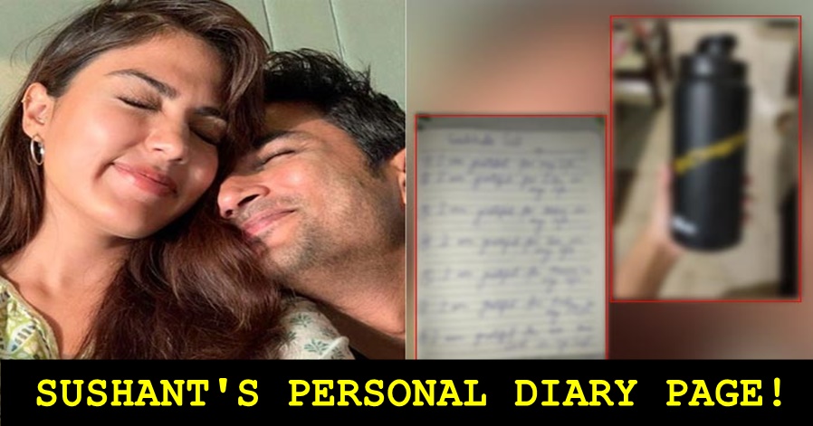 Rhea shared a secret page from Sushant Singh's personal diary, read details