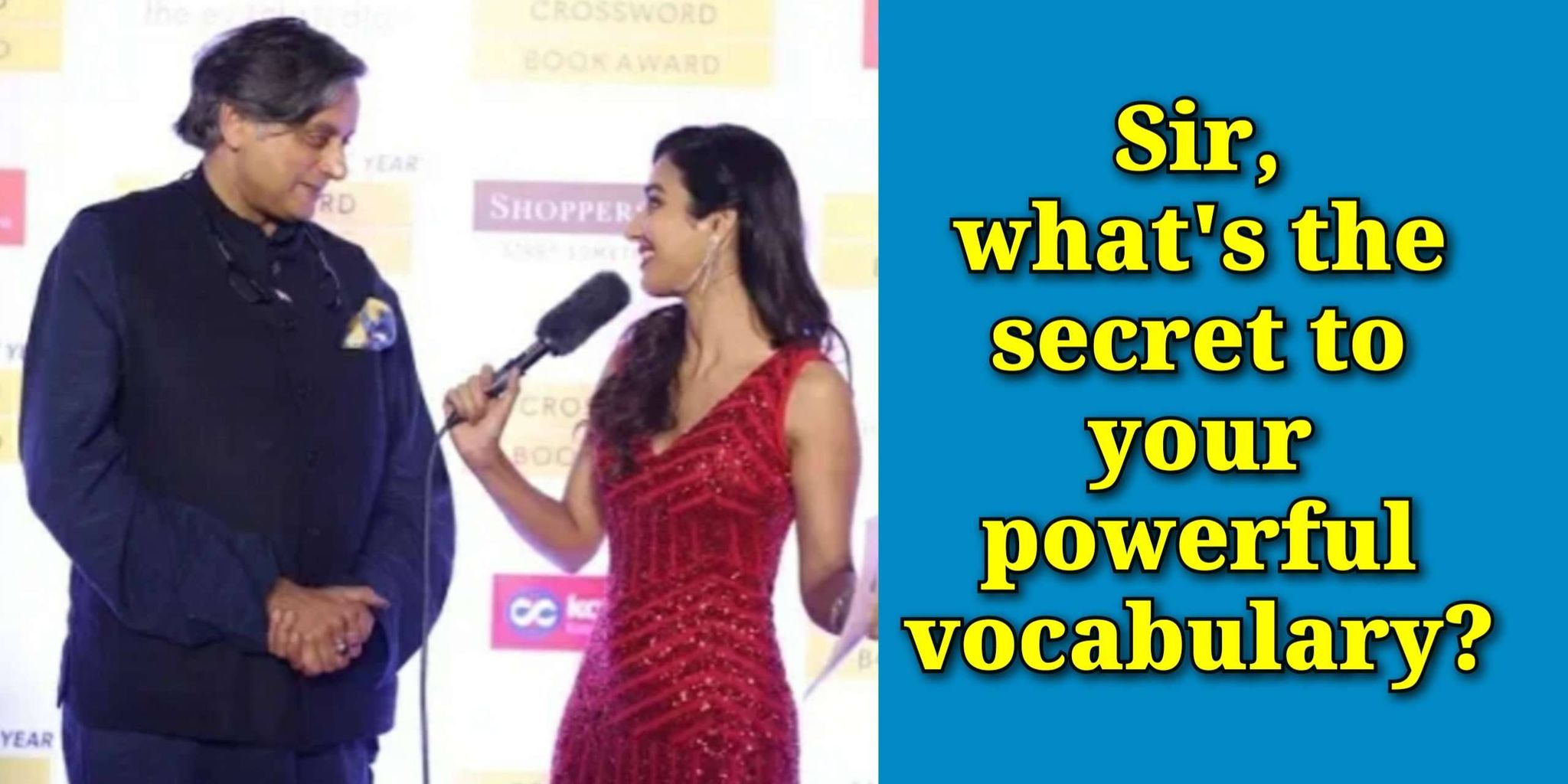 When a Girl asked 'what's the Secret to your powerful vocabulary', Shashi Tharoor answers with a smile