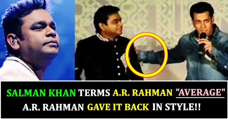 Bollywood Bhai insults AR Rahman in public and this is how he responded