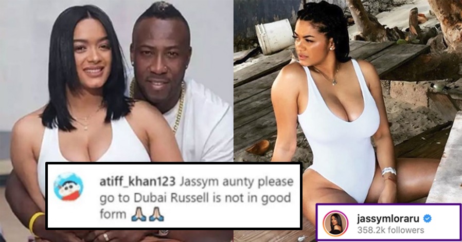 Andre Russell’s Wife hits out at Troll who called her “Aunty”