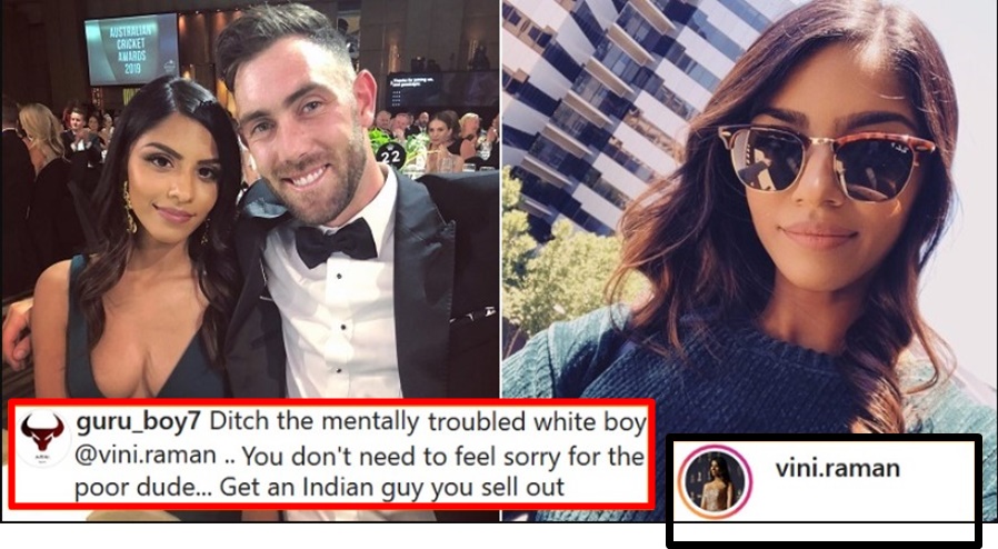 Maxwell's wife shuts down racist troll after he tells her to ditch him