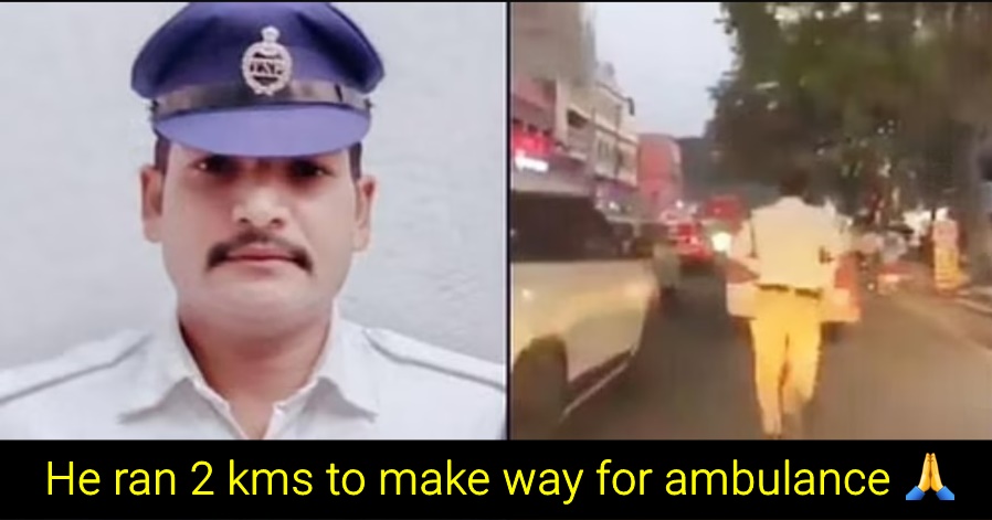 Hyderabad cop runs 2 km to clear Traffic only to make way for Ambulance