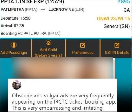 Man asks Indian Railways to remove 'Obscene Ads'; IRCTC schooled him