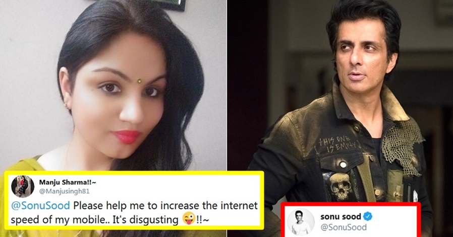 A Girl asked Sonu Sood to increase internet speed; gets Sweetest reply from Sonu Sood