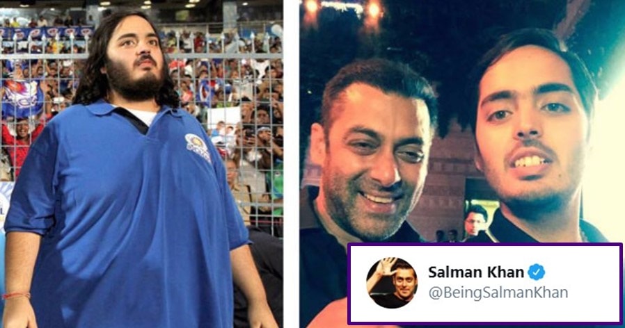 Salman Khan reacts after Anant Ambani loses 108 kg in 18 months
