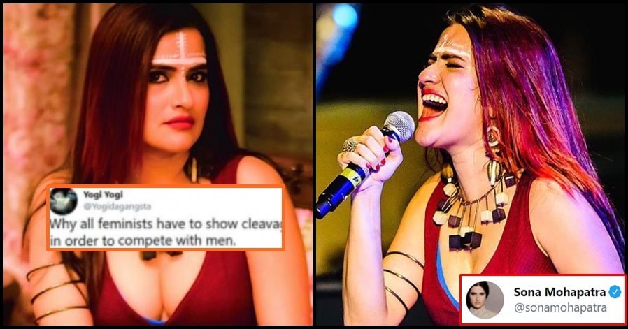 Why all feminists"Why all feminists show cleavage to compete with men" - Sona Mohapatra gives an epic reply! show cleavage to compete with men? - Sona Mohapatra gives an epic reply!
