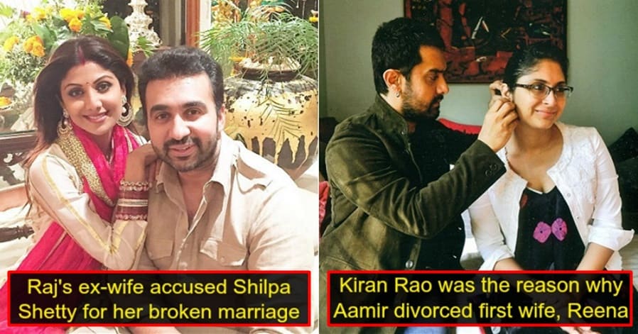 Bollywood Actresses accused of being the third barrel in a different marriage