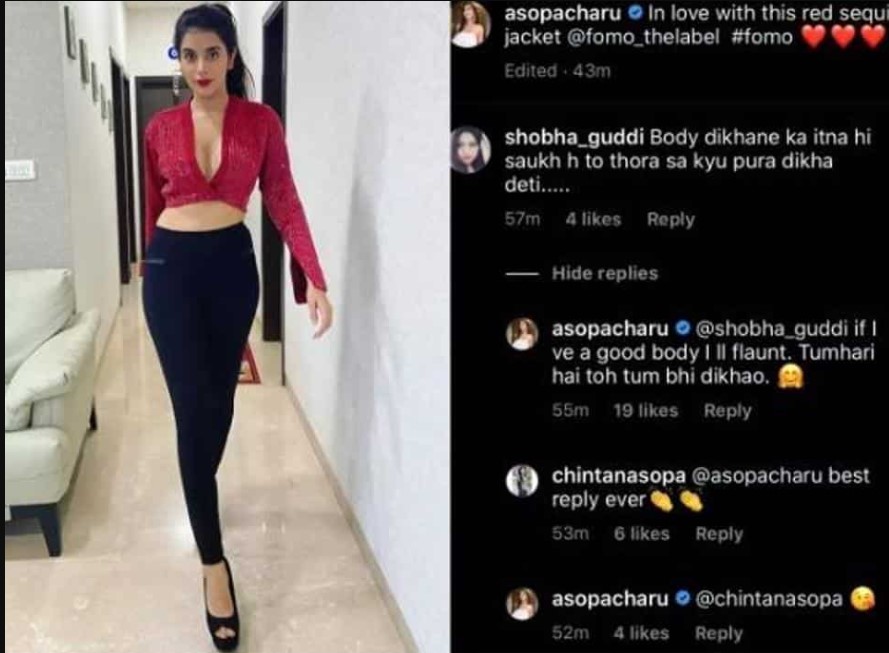 People troll famous actress for overexposing cleavage; she gives a bang-on reply!