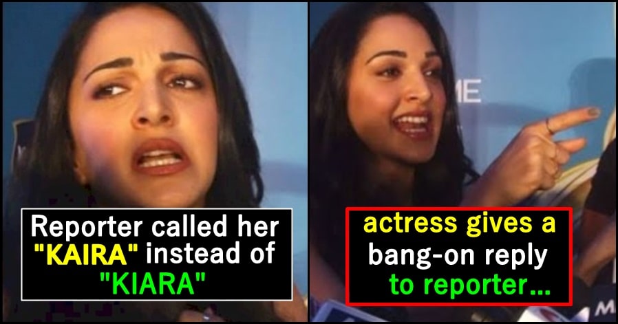 When Kiara Advani hits out at Journalist for Mispronouncing her name