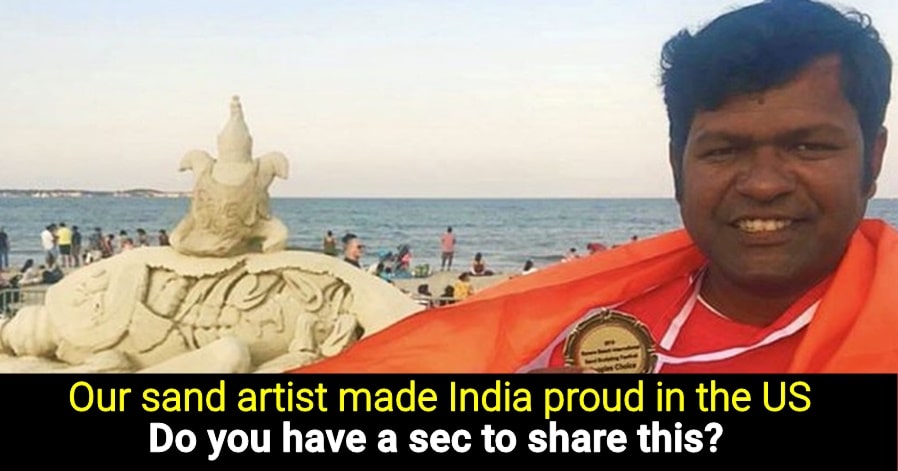 Throwback: When Indian Sand Artist Sudarsan Pattnaik won People’s Choice Award in America