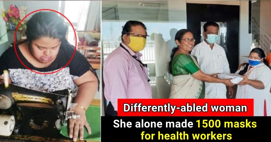 Grand Salute: Differently-abled woman stitches over 1500 masks for health workers