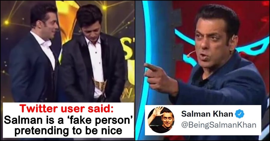 Twitter user calls Salman Khan 'Fake person', the Bollywood actor responds!