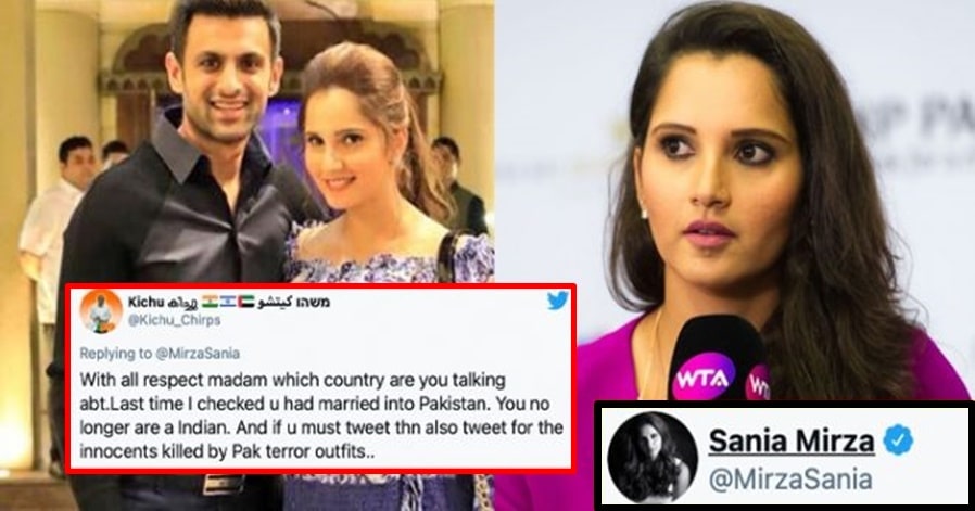 Guy said Sania Mirza is no more Indian after marrying Pakistani; here's how she replied