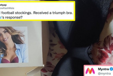 Man ordered "Socks" on Myntra but received "Bra" in return; here's how Myntra replied!