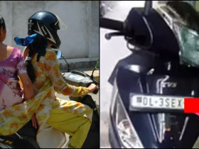 Delhi Girl not able to ride New Scooty because of the word 'SEX' on Number Plate, People Mock and Bully Her