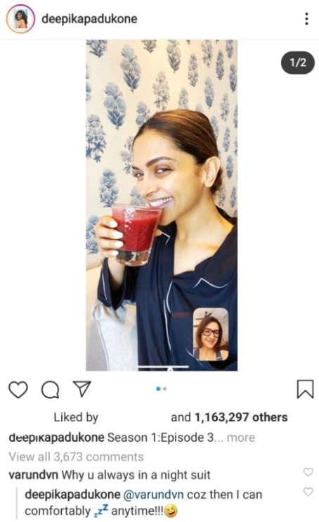 Deepika gives EPIC reply to Varun Dhawan on Instagram, check out the reply