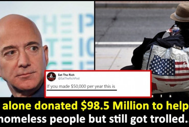 Amazon CEO Jeff Bezos gets trolled for donating $98.5 Million to Homeless people