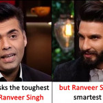 "If you were stuck in Elevator with Anushka, Deepika and Katrina, What would you do?" Karan Johar asked Ranveer Singh