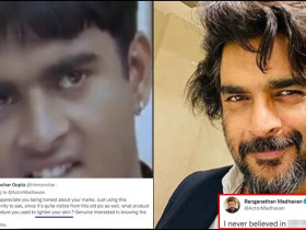 Madhavan gives an epic reply to a fan who asks him to disclose secret to his lightened skin