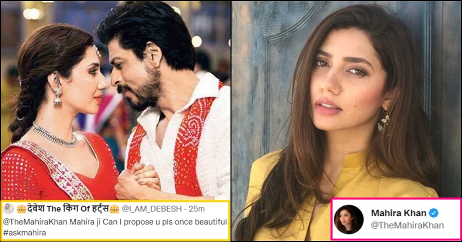 Fan asks "Mahira ji Can I propose you please once", the actress gives a sweet reply!