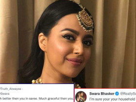 Swara Bhasker gives an epic reply to a troll who compared her to a maid