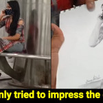 Artist sketches a girl sitting at Delhi metro, but He got into big trouble