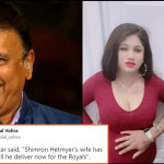 Fans slam Sunil Gavaskar for tasteless remark on Hetmyer's wife, read details