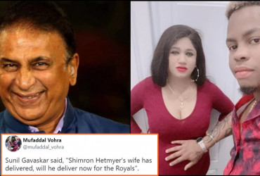 Fans slam Sunil Gavaskar for tasteless remark on Hetmyer's wife, read details