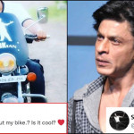 "What do you think about my bike? Is it cool?" Fan asks Shah Rukh Khan, check how he replied...