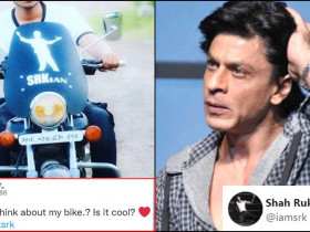 "What do you think about my bike? Is it cool?" Fan asks Shah Rukh Khan, check how he replied...