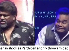Angry Parthiban throws mic at audience at Iravin Nizhal event, AR Rahman is shocked!
