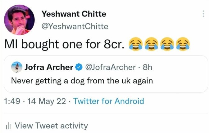 Jofra Archer gives a perfect reply to a troll who indirectly called him "Dog"