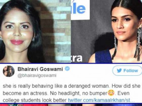 Bhairavi Goswami said Kirti Sanon has ‘No Headlight And Bumper’, This is how the actress replied....