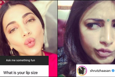 Shruti Haasan gives a Bold reply to a guy who asked about her lip size