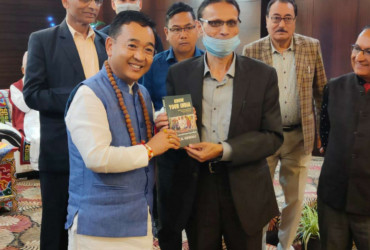 Salil Gewali’s new book released by Sikkim Chief Minister