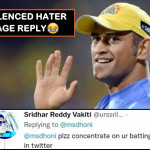 Hater advised MS Dhoni to concentrate on his batting, not on Twitter, here's how MS Dhoni replied...
