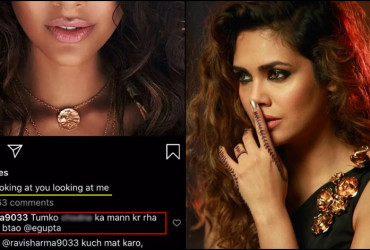 Man posts Vulgar comment on Esha Gupta's pic, She shuts him down with epic reply!
