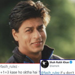 Fan tries to confuse SRK with a simple addition question, gets a savage reply from him