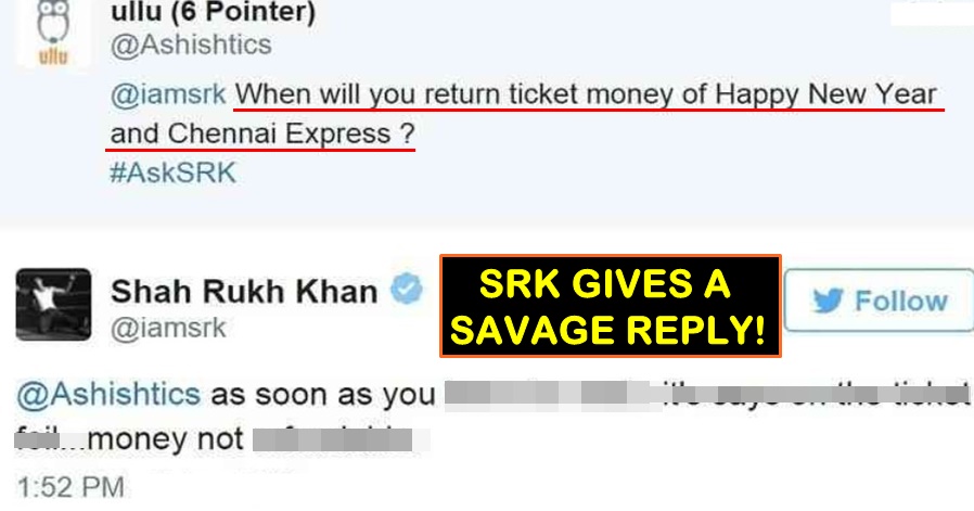 Fan asks refund after watching two Shah Rukh Khan's films, this is how SRK replied