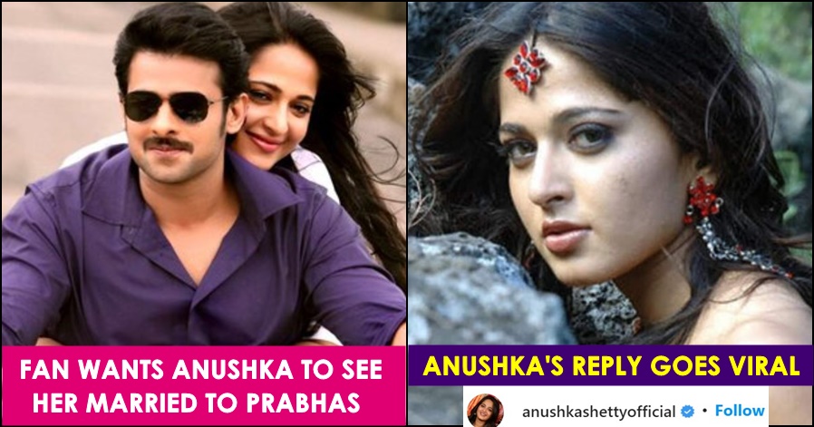 Fan wants Anushka Shetty to marry Prabhas, actress gives epic reply