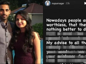 Bhuvi's wife breaks silence after fans troll her hubby on social media