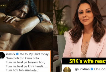 Gauri Khan posts a hilarious comment on Shah Rukh Khan's shirtless pic, read details