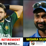 Afridi gives retirement suggestion to Kohli, Mishra savagely trolls ex-Pak skipper