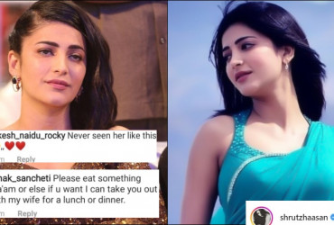 Shruti Haasan gives a Bold Reply to those who commented on her Physique, read details