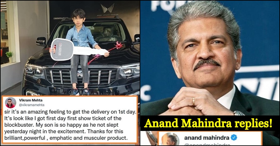 Anand Mahindra Replies to the Boy who didn’t Sleep whole Night waiting for Scorpio-N delivery, read details