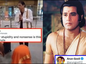 Finally Ramayan actor Arun Govil replies to viral video of woman falling at his feet, catch details