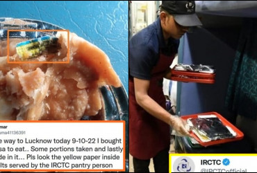 IRCTC reacts after man claims to find 'Yellow Paper' inside samosa served on Train, read details