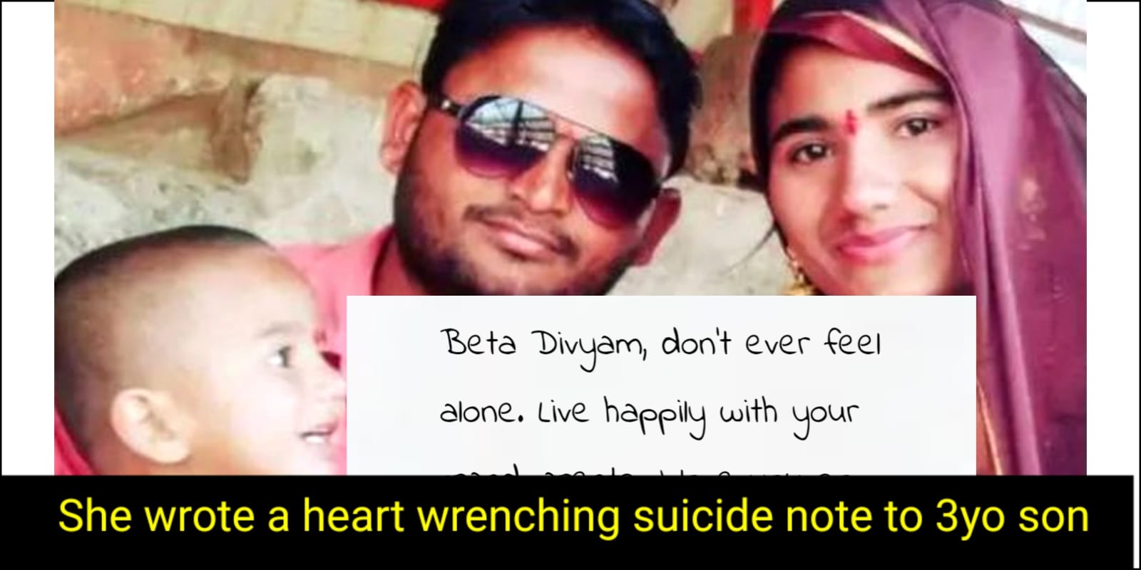 Emotional Wife kills self on Karwa Chauth, writes suicide Note to 3yo son